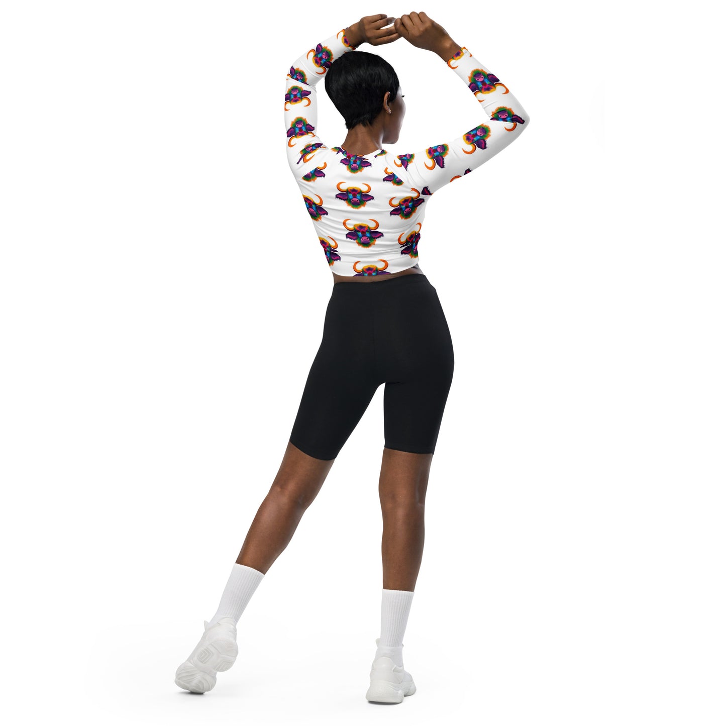 AJAK Exclusive Recycled long-sleeve crop top