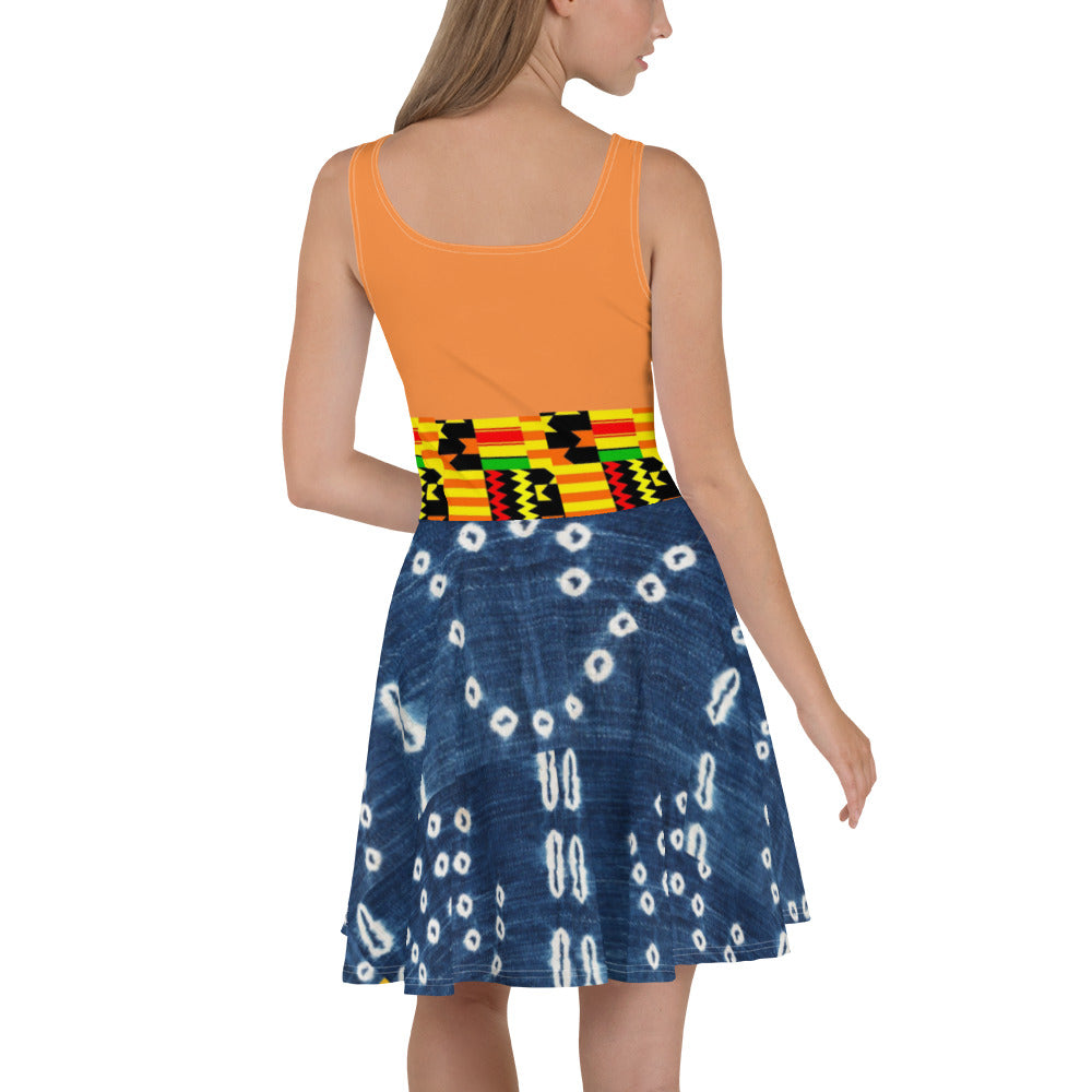 AJAK Tribal Print Skater Dress