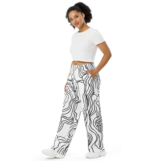 AJAK Exclusive print unisex wide-leg pants