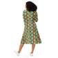 AJAK Exclusive All-over print long sleeve midi dress