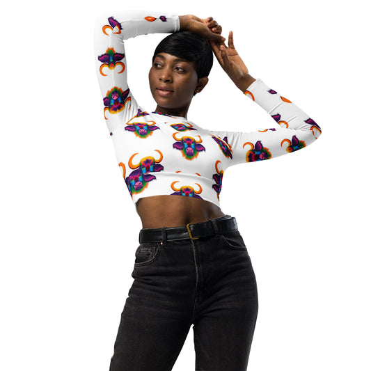 AJAK Exclusive Recycled long-sleeve crop top