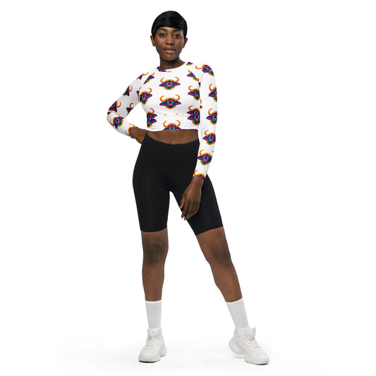 AJAK Exclusive Recycled long-sleeve crop top