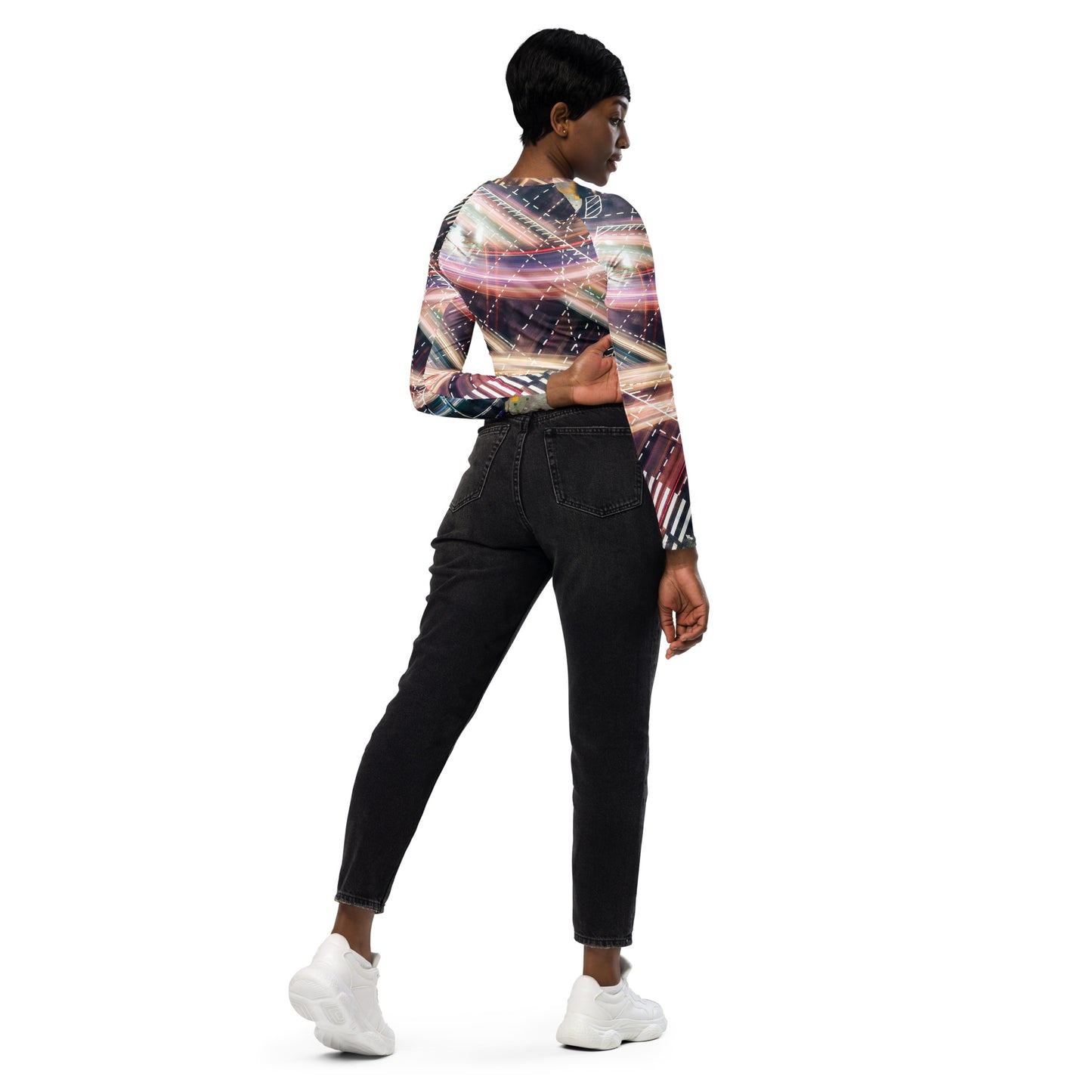 AJAK Exclusive Recycled long-sleeve crop top