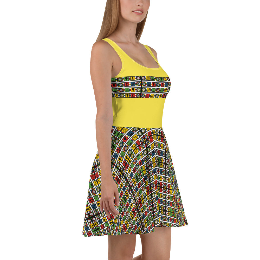 AJAK Ndebele Skater Dress