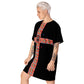 AJAK Oriental Print T-shirt dress