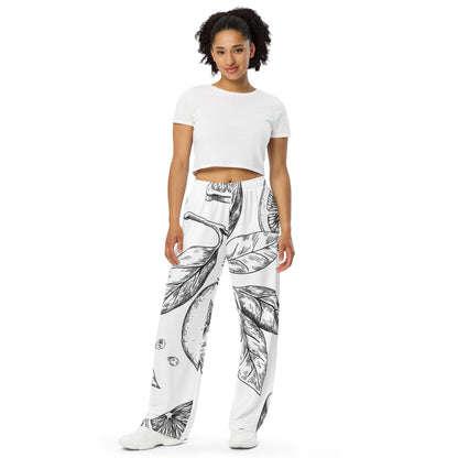 AJAK Exclusive All-over print unisex wide-leg pants