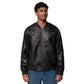 AJAK SIGNATURE Leather Bomber Jacket