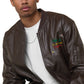 AJAK SIGNATURE Leather Bomber Jacket