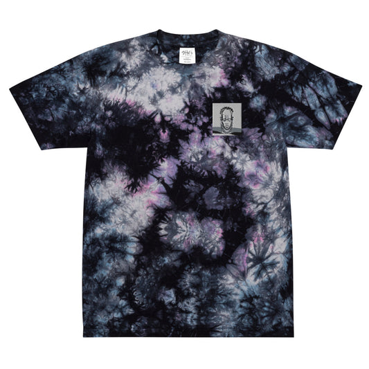 AJAK Embriodered Oversized tie-dye t-shirt