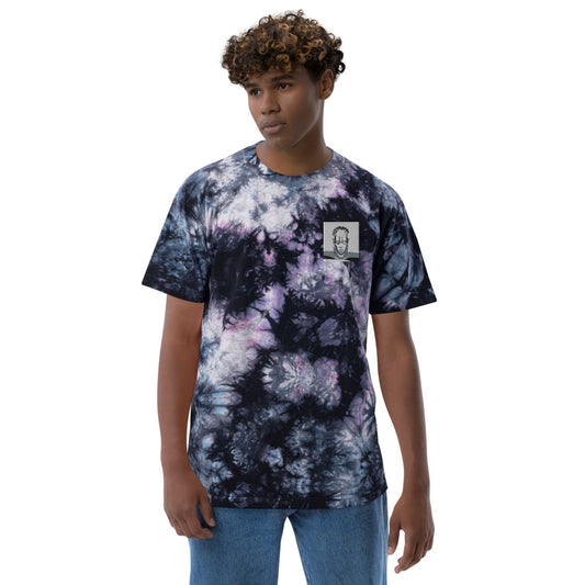 AJAK Embriodered Oversized tie-dye t-shirt