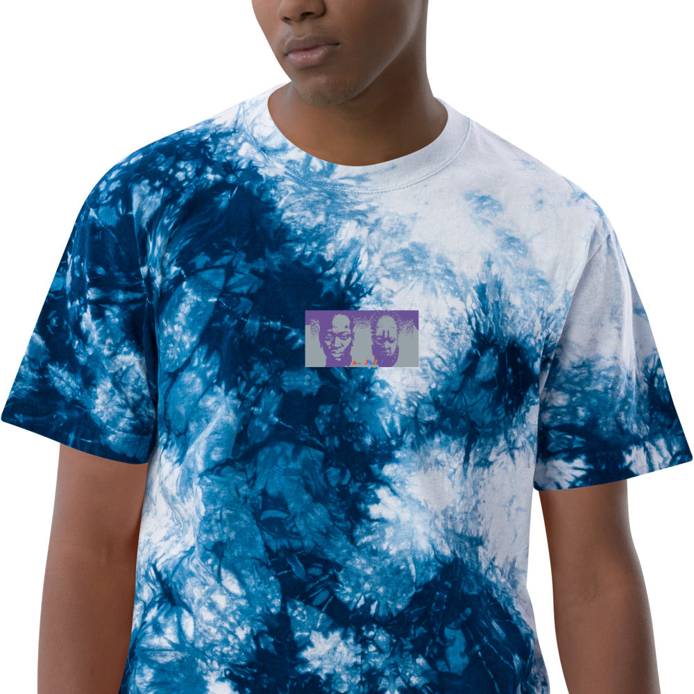 AJAK Embroidered Oversized tie-dye t-shirt