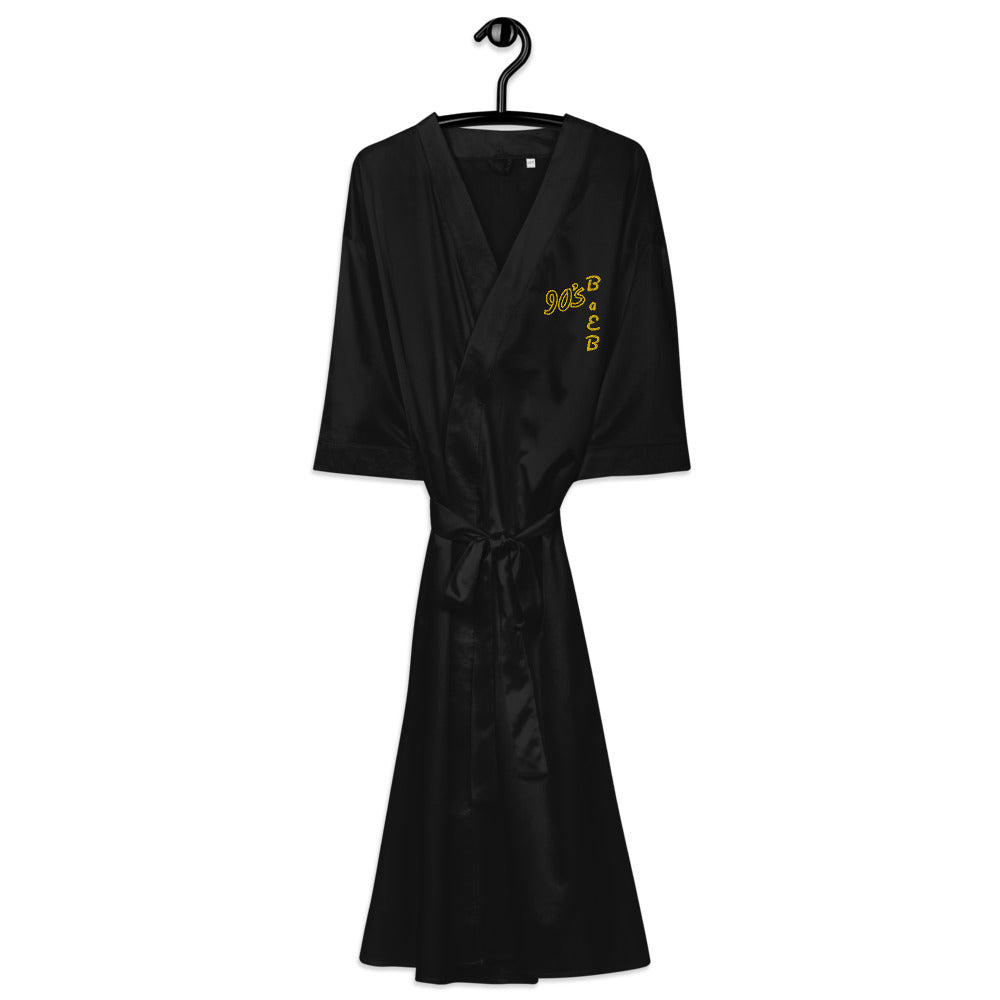 AJAK Embroidered Satin robe