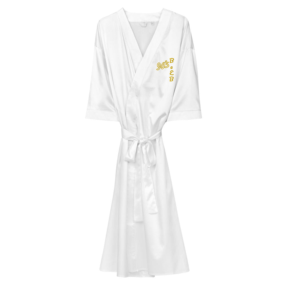 AJAK Embroidered Satin robe