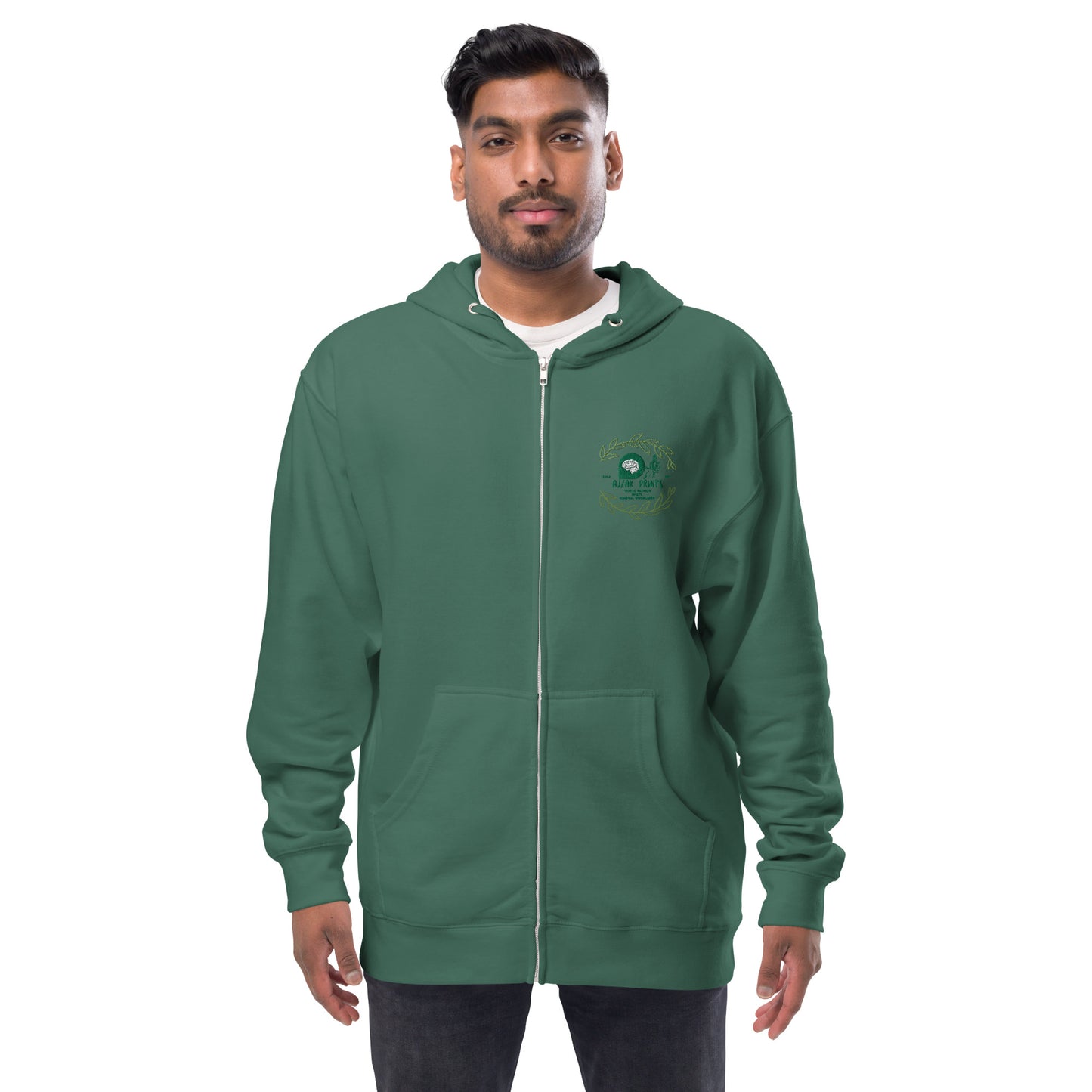 AJAK Unisex fleece zip up hoodie