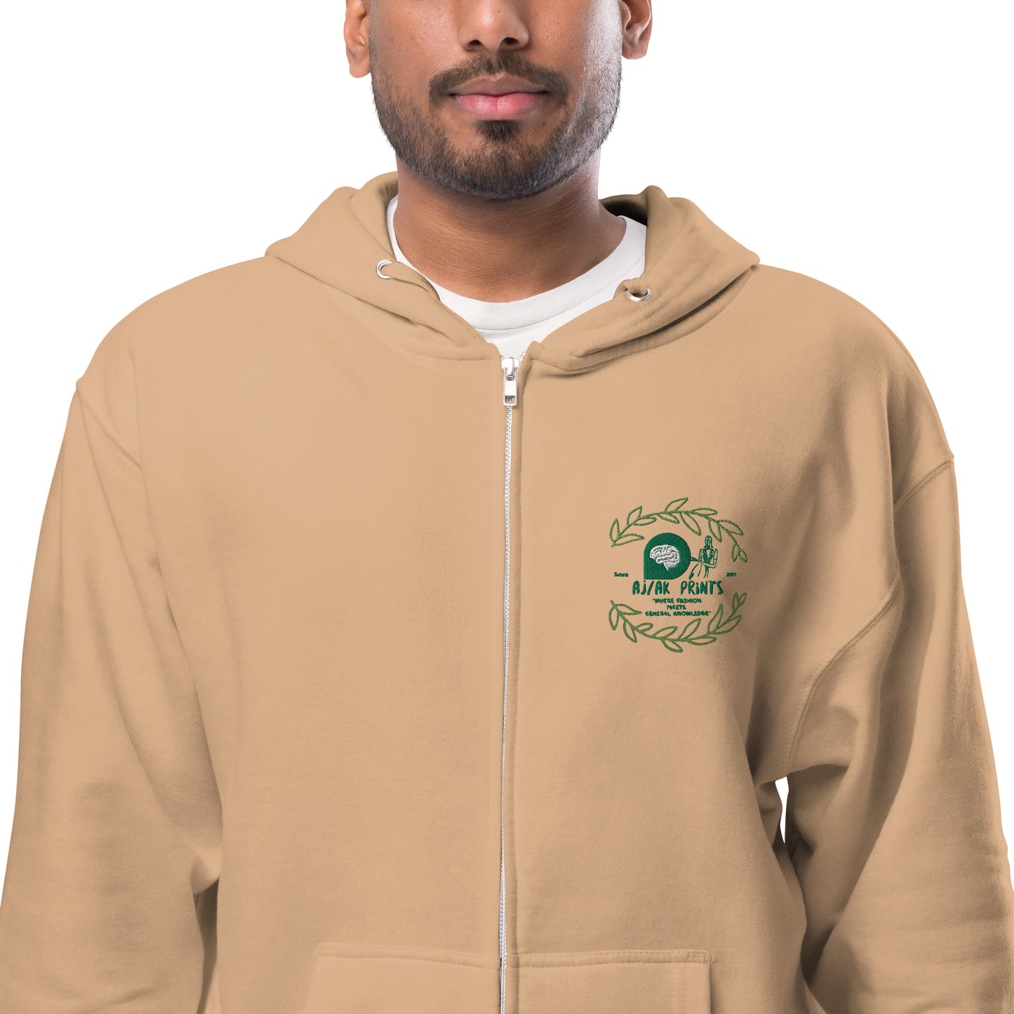 AJAK Unisex fleece zip up hoodie