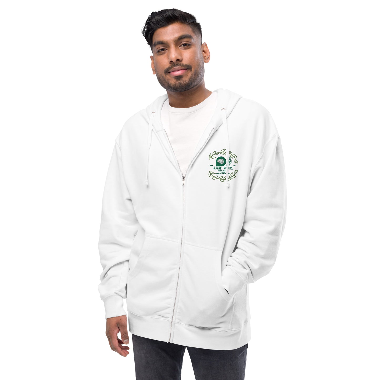 AJAK Unisex fleece zip up hoodie