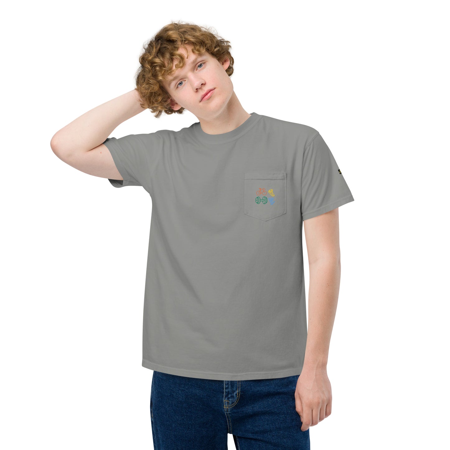 AJAK Unisex garment-dyed pocket t-shirt