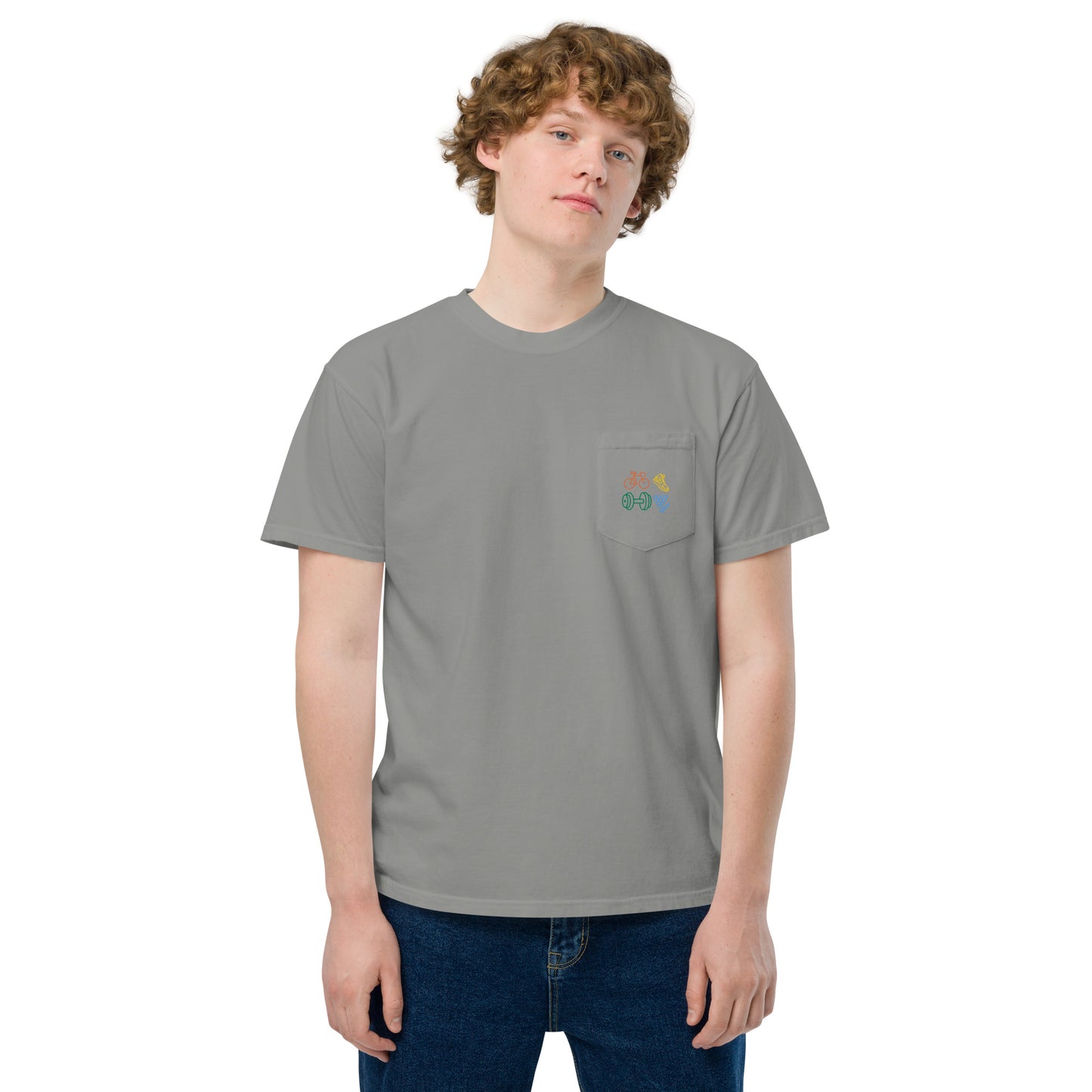 AJAK Unisex garment-dyed pocket t-shirt