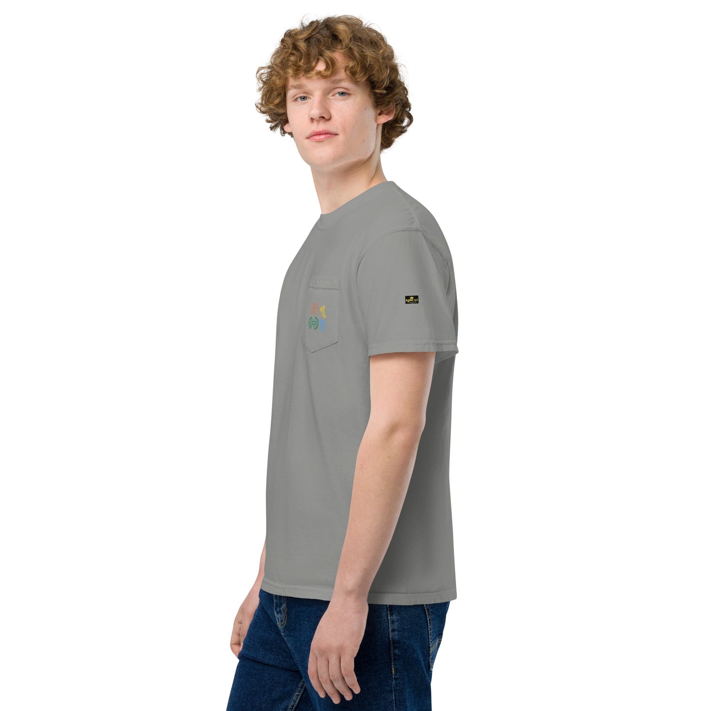 AJAK Unisex garment-dyed pocket t-shirt