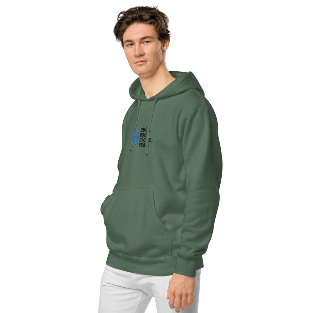 AJAK Print Unisex pigment dyed hoodie