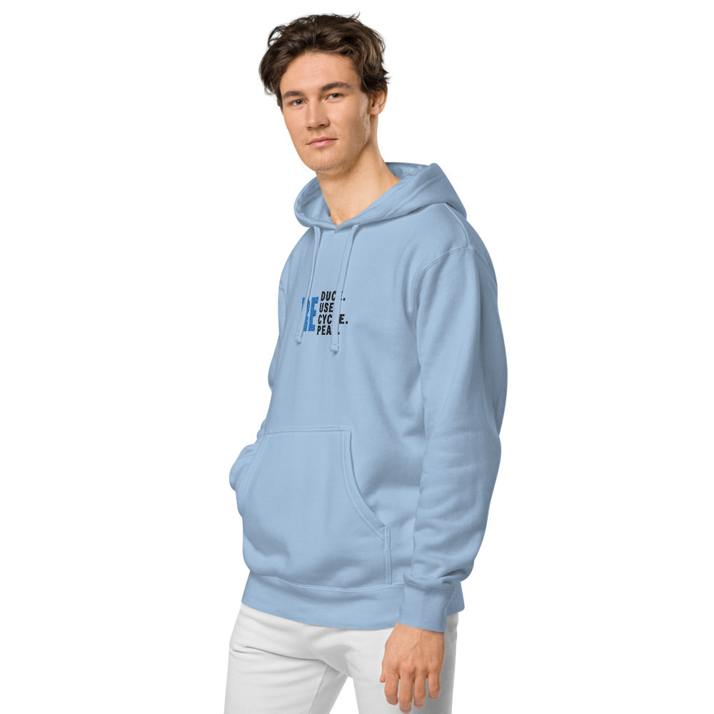 AJAK Print Unisex pigment dyed hoodie