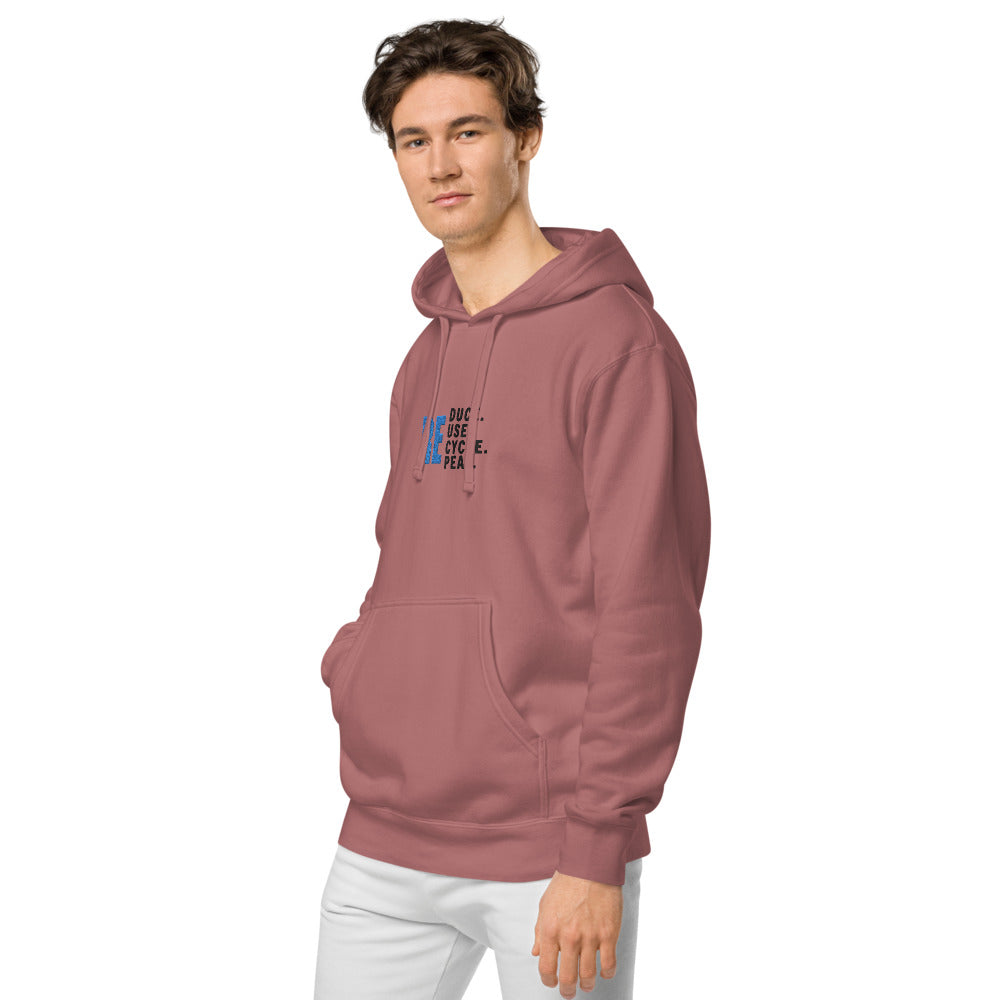 AJAK Print Unisex pigment dyed hoodie