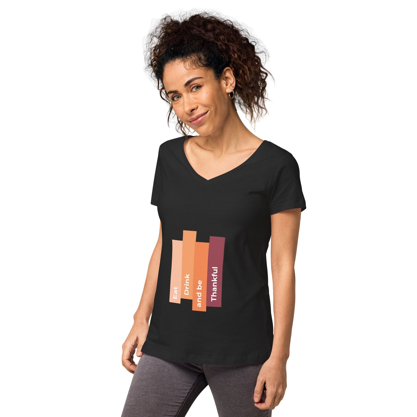 AJAK Women’s fitted v-neck t-shirt